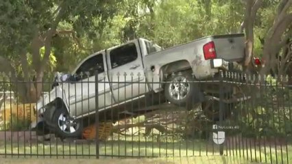 Vuela camioneta en accidente ocurrido en Edinburg