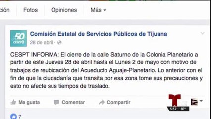 CESPT no responde ante obras abandonadas en Tijuana