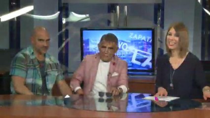 Héctor Suárez y Héctor Suárez Gomíz en el estudio