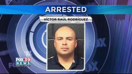 Police officer arrested for indecency with a minor.