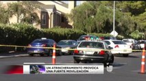 Un atrincheramiento provoca una fuerte movilización policiaca