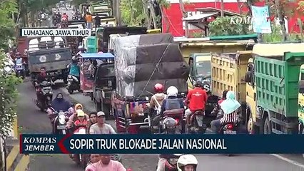 Tidak Diberi Akses Jalan ke Tambang Pasir, Sopir Truk Blokade Jalan Nasional