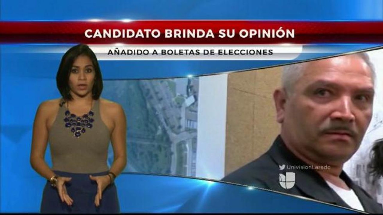Candidato expresa su opinión.