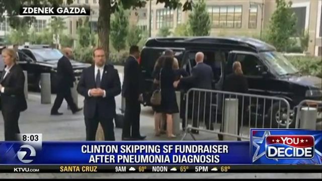 CLINTON SKIPS SF FUNDRAISER AS SHE RECOVERS FROM PNEUMONIA