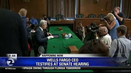 WELLS FARGO CEO APOLOGIZES AT SENATE HEARING