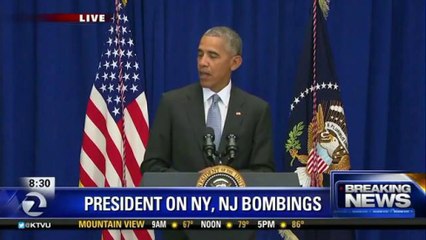PRESIDENT OBAMA SPEAKS OUT ON ATTACKS IN NY, NJ AND MINNESOTA