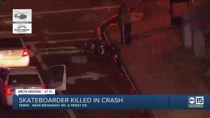 Skateboarder dies after being hit by motorcyclist in Tempe