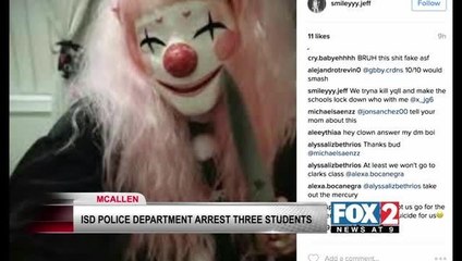 McAllen ISD Arrests Three in Clown Hoaxes