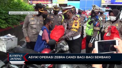 Asyik! Operasi Zebra Candi Bagi-bagi Sembako
