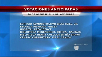 Lugares para acudir a votar en estas votaciones anticipadas.