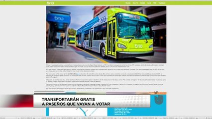 Ofrecen transporte gratuito para ir a votar