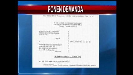 Demandan al Superintendente del Distrito Escolar en Corpus Christi.