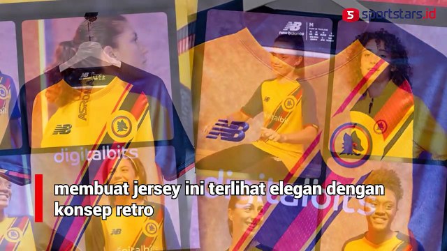 Logo Kepala Serigala Hinggap di Jersey Ketiga AS Roma Musim 2021-2022