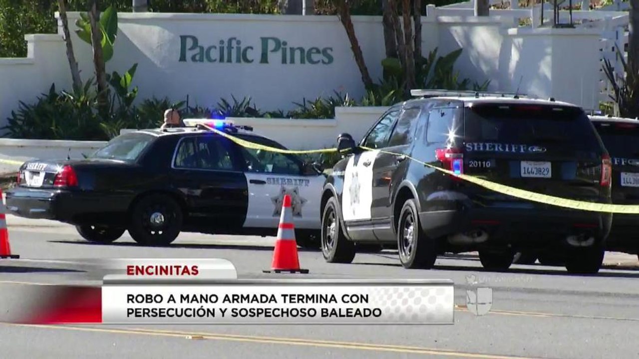 Balean a sospechoso de robo en Encinitas