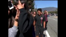 VIDEO: Estudiantes en Santa Bárbara se manifiestan en contra de Trump