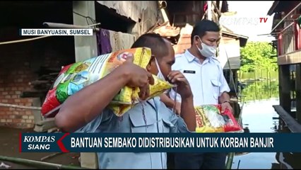 Penyaluran Bantuan Sembako Untuk Korban Banjir Musi Banyuasin