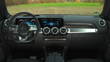 The new Mercedes-Benz EQB 350 Interior Design in Patagonia red