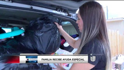 Organización y Univision ayudan a familia que perdió todo en incendio