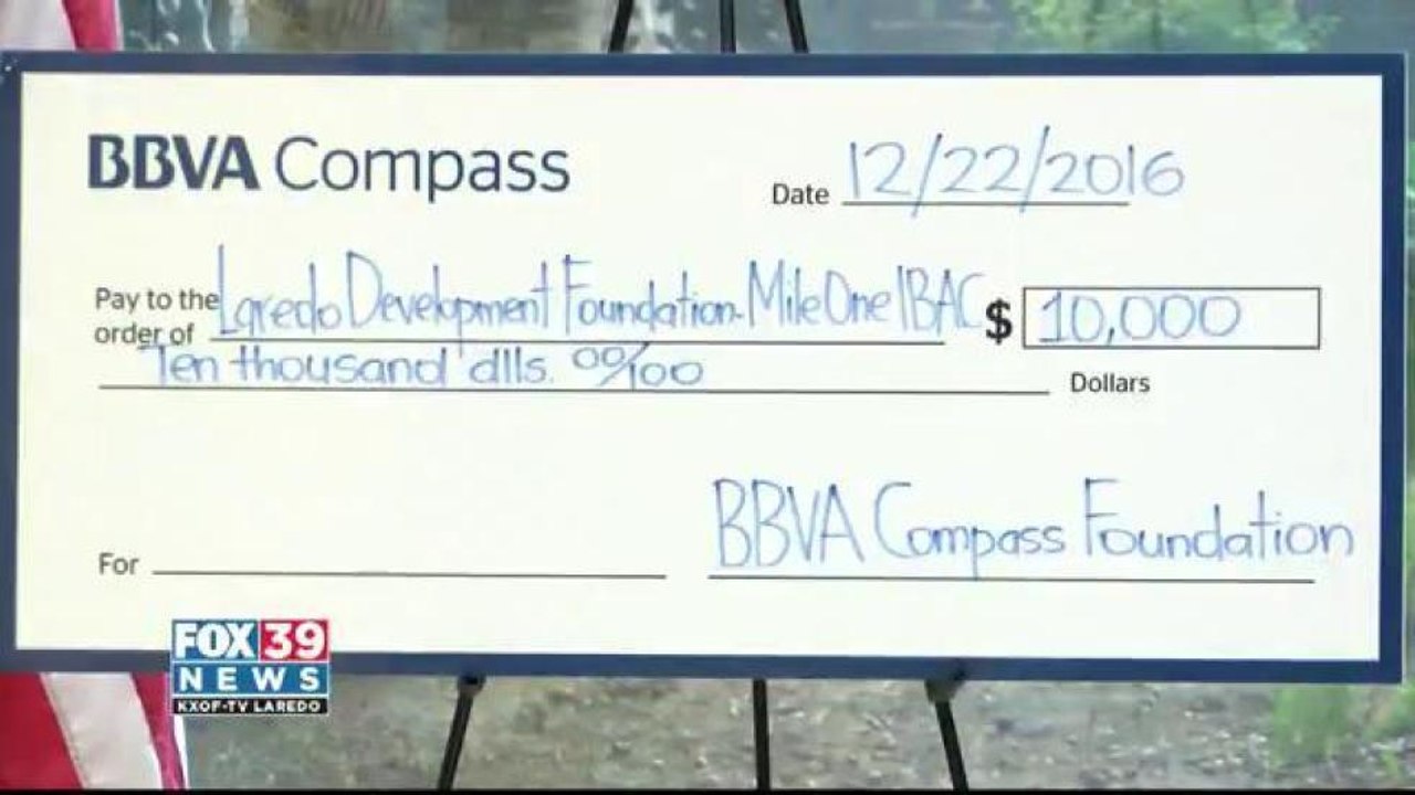 BBVA Compass Foundation donates 10,000 dollars for mile one project