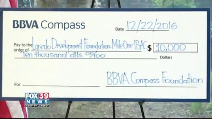 BBVA Compass Foundation donates 10,000 dollars for mile one project