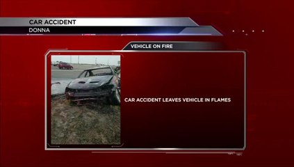 Car Goes Up In Flames After Collision