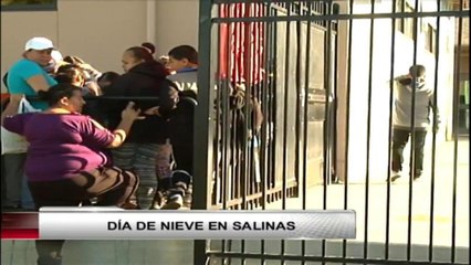 VIDEO: Día de nieve en Salinas