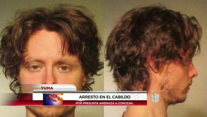 Arrestan a hombre en el Cabildo de Yuma.