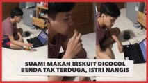 Viral Suami Makan Biskuit Dicocol Benda Tak Terduga, Istri Auto Nangis Kejer
