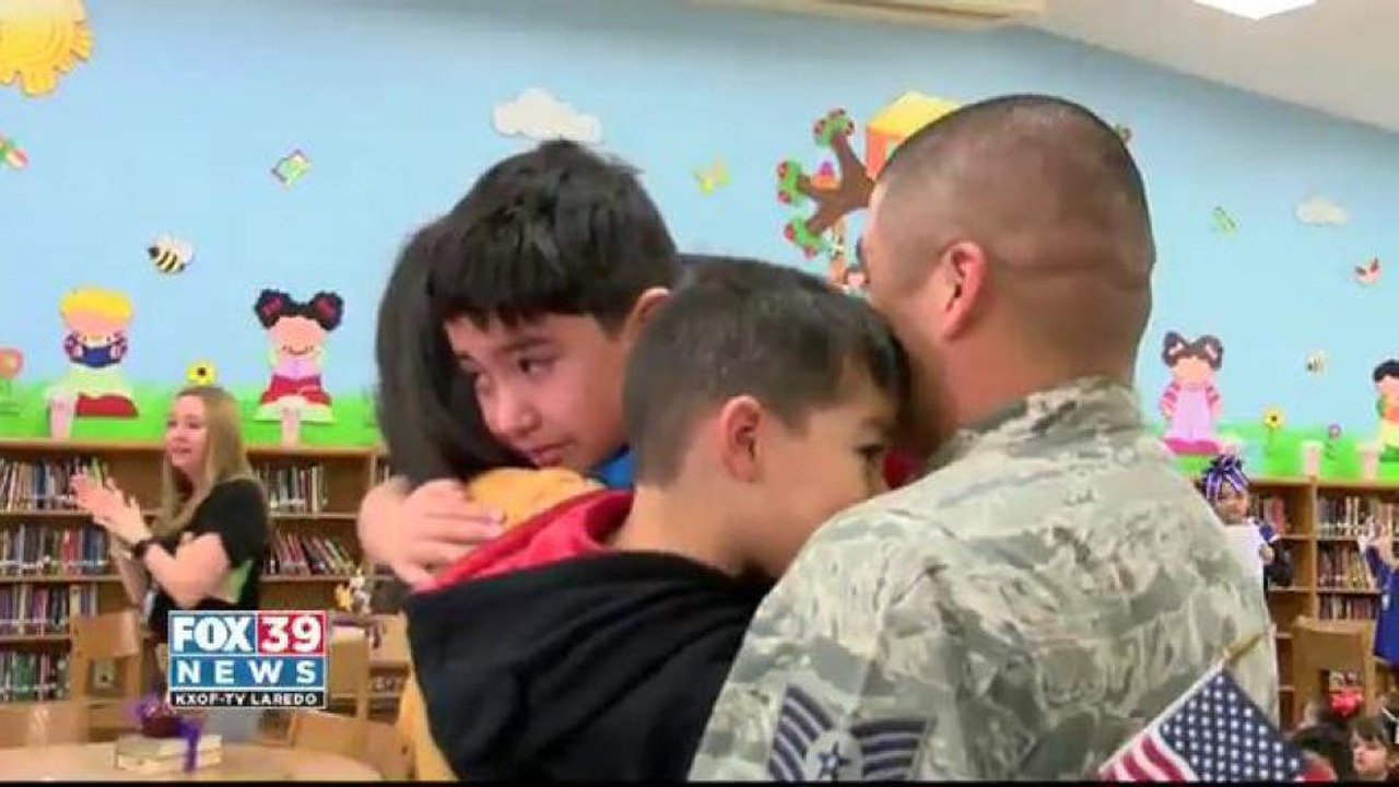 Sergeant Surprises Family At Ryan Elementary