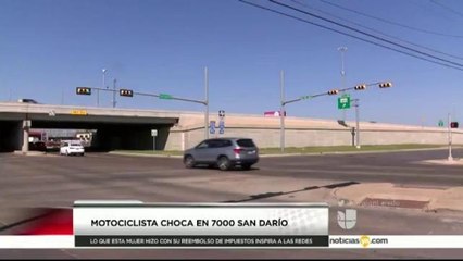 Motociclista sufre lesiones a consecuencia de un accidente vial