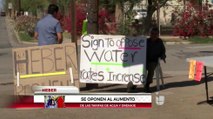 En contra del aumento de tarifas de agua y drenaje