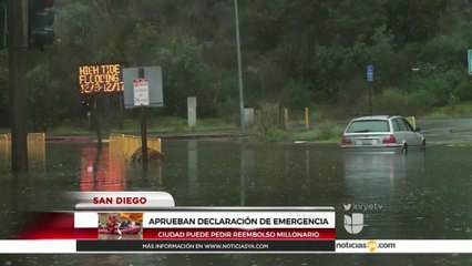 Declaran oficialmente estado de emergencia por tormenta en San Diego