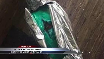 Driver arrested after seizing a ton of marijuana