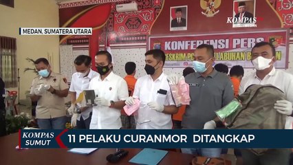 11 Pelaku Pencurian Sepeda Motor di Belawan Ditangkap