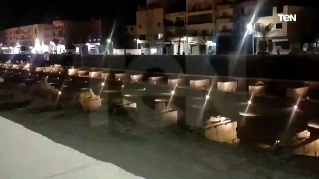 كاميرا TeN ترصد الاستعدادات النهائية لحفل افتتاح طريق الكباش الفرعوني