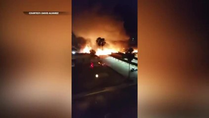 Fire Destroys Over Ten Cars in Mercedes