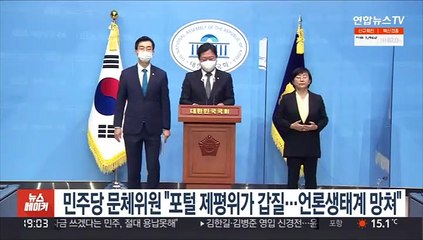 민주당 문체위원 "포털 제평위가 갑질…언론생태계 망쳐"