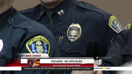 Continúa escasez de oficiales en Departamento de Policía San Diego