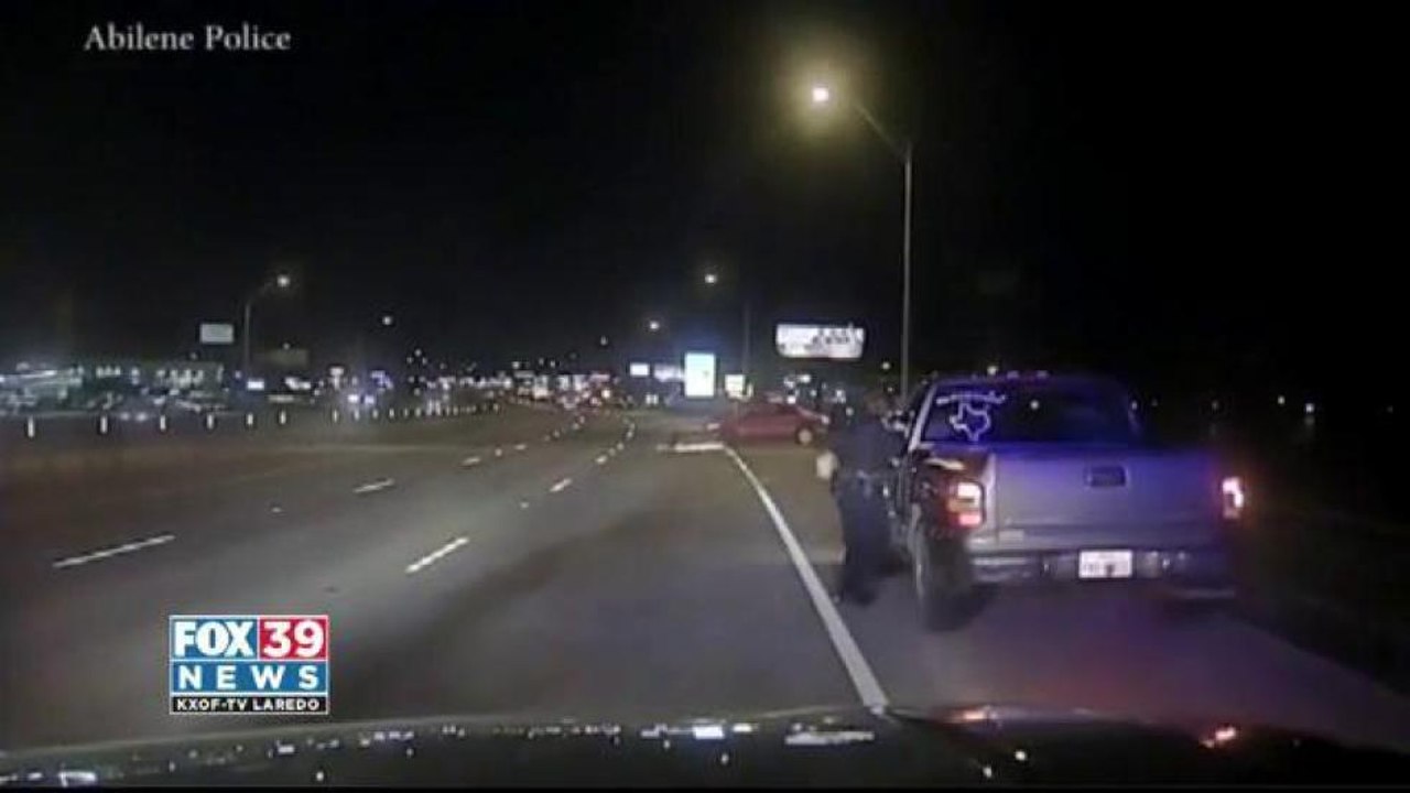 Police Officer in Abeline Nearly Hit By Speeding Car