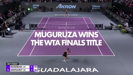 WTA FINALS: Muguruza takes title in Mexico to end year on a high