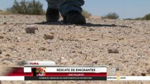 Rescatan a once indocumentados en el desierto
