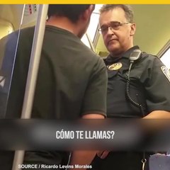 Agente de tránsito cuestiona sobre estatus migratorio de pasajero.mp4