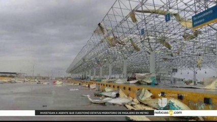 Tormenta causa daños en las oficinas de la aduana mexicana