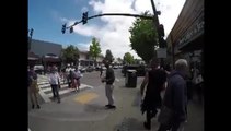 Make America Kind Again: Oakland police officer gives hugs on Lakeshore Avenue