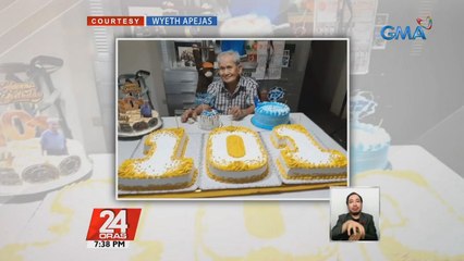 Lolo, ipinagdiriwang ang ika-101 na kaarawan sa pagtulong sa mga nangangailangan | 24 Oras