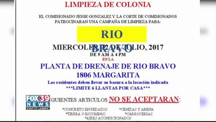Community Clean Up For Rio Bravo Citizens