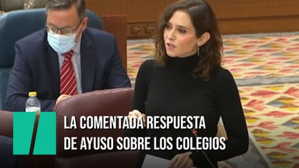 La comentada respuesta de Ayuso sobre los colegios