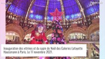Leïla Bekhti en total look cuir, Louane pailletée pour les vitrines de Noël des Galeries Lafayette