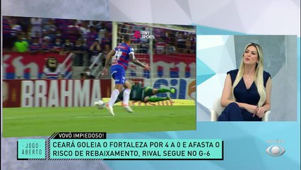 Download Video: VOVÔ SEM PIEDADE! O Ceará goleou o Fortaleza por 4 a 0 e afastou o risco de rebaixamento. O Leão ainda segue no G-6 do Campeonato Brasileiro. #JogoAberto