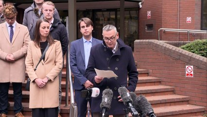 Victim's mother holds back tears outside court